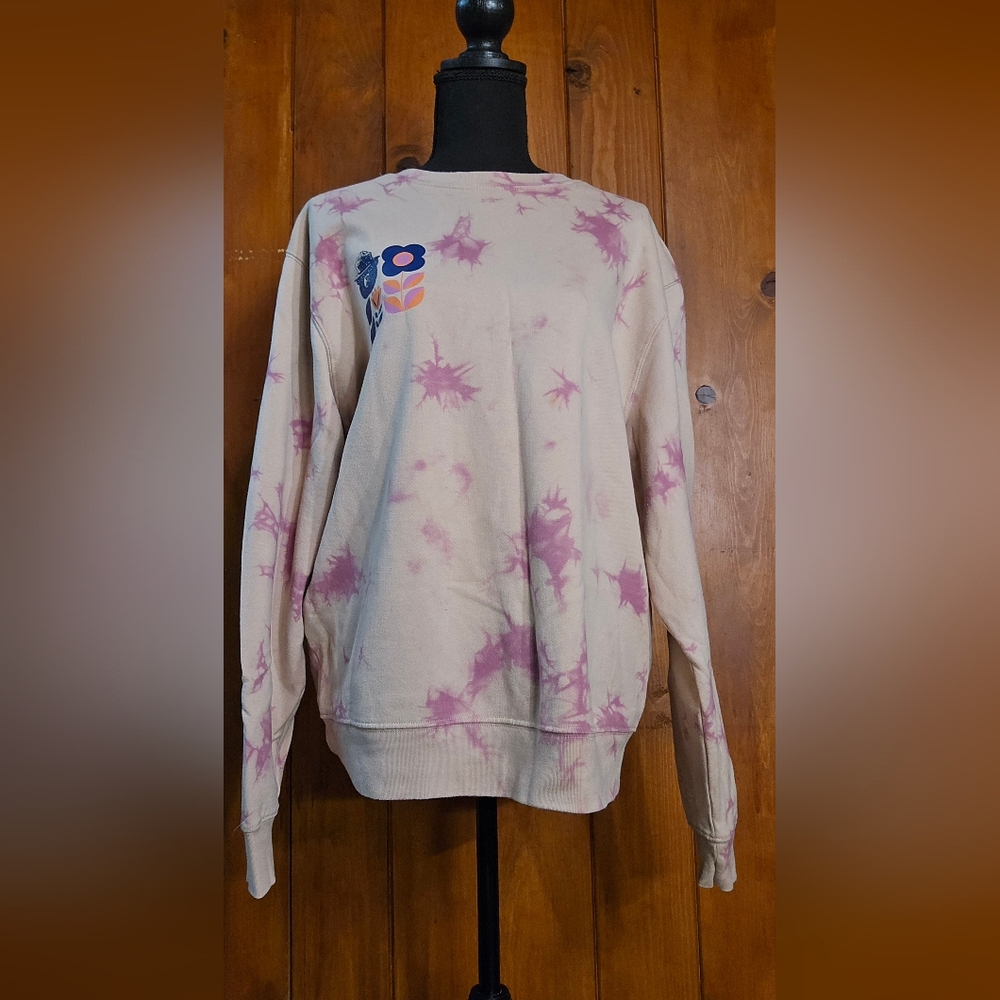 Floral Tie-Dye Women's Sweater